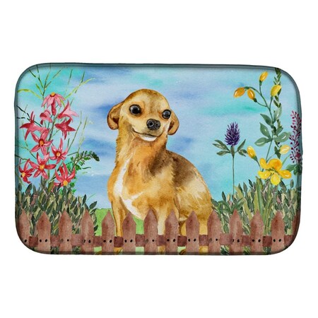 Carolines Treasures Chihuahua Spring Dish Drying Mat CK1220DDM